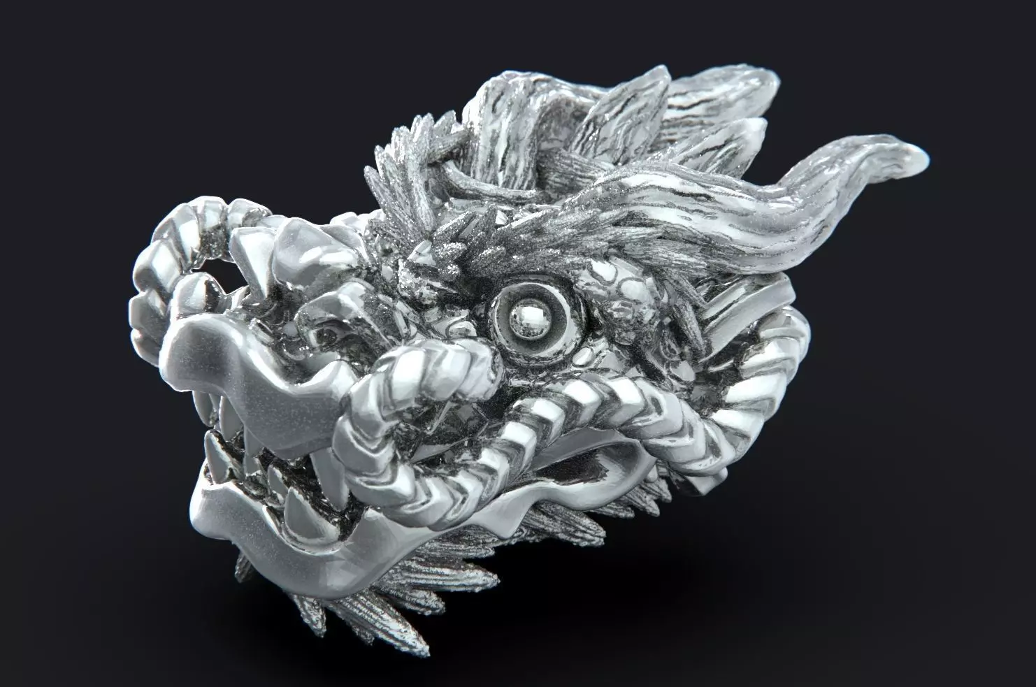 Dragon head 3D print model