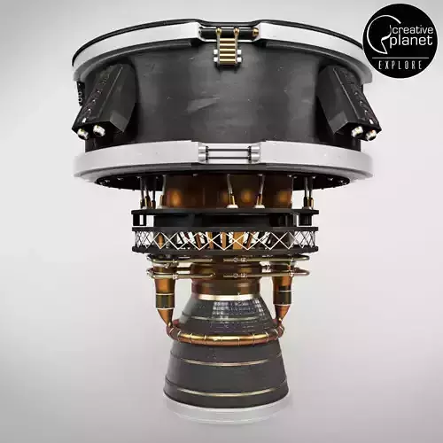 Engine space rocket 3D model
