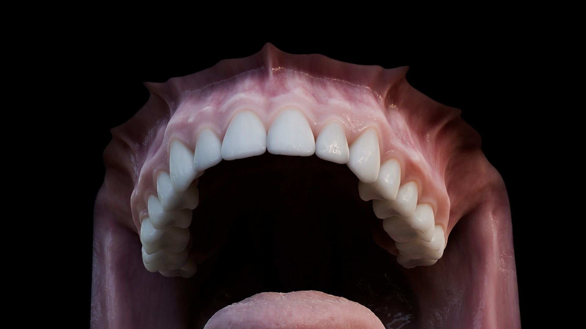 Photorealistic human mouth Low-poly 3D model_12