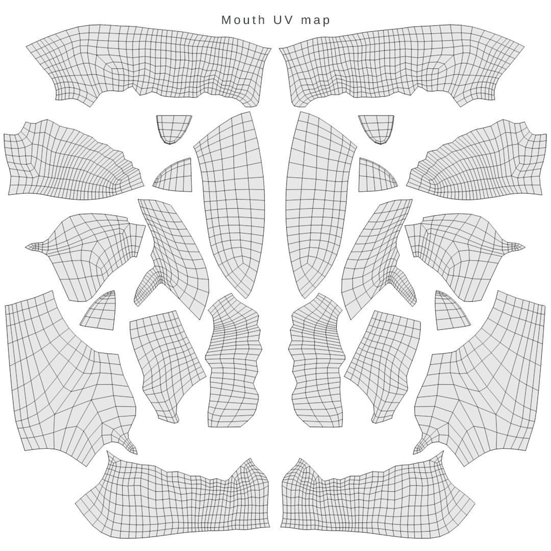 Photorealistic human mouth Low-poly 3D model_43