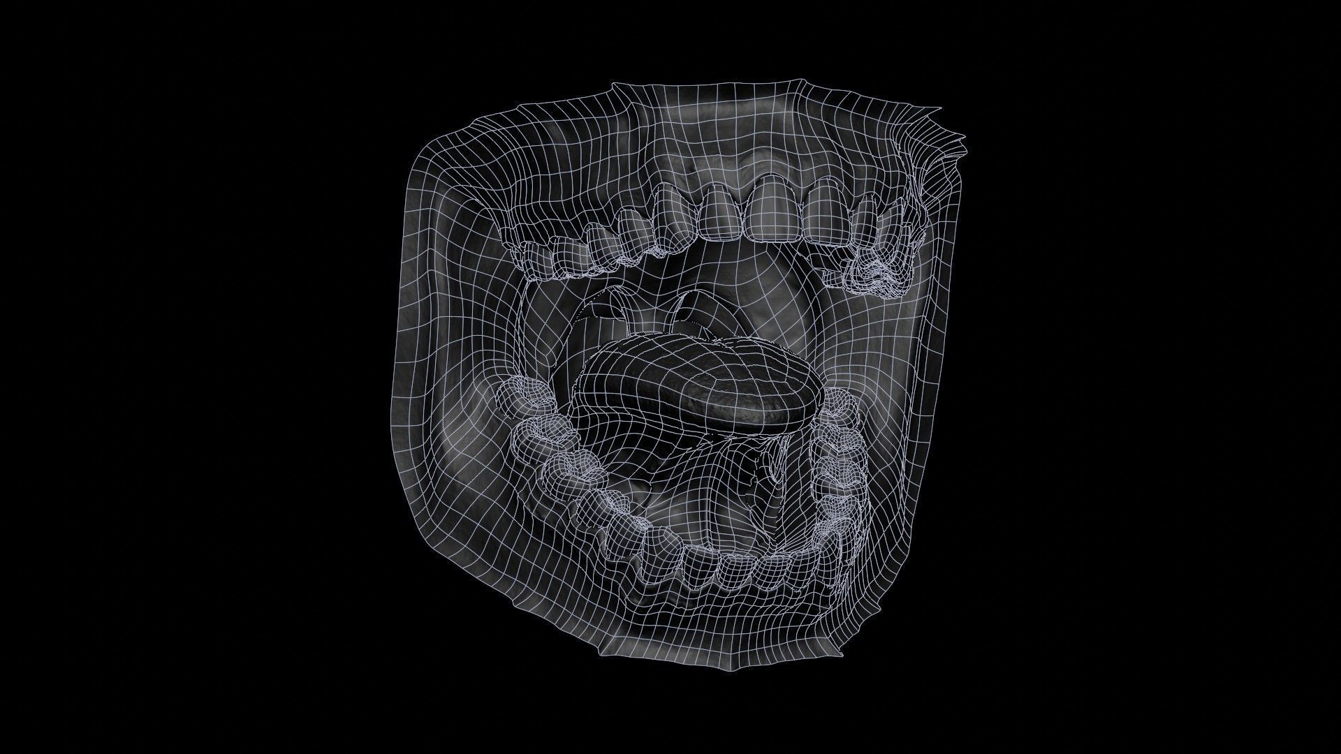 Photorealistic human mouth Low-poly 3D model_38