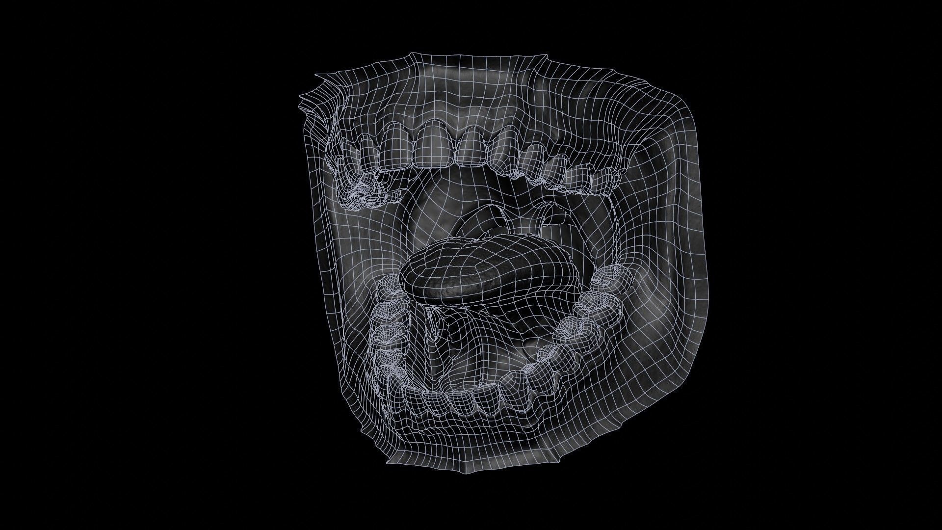 Photorealistic human mouth Low-poly 3D model_39