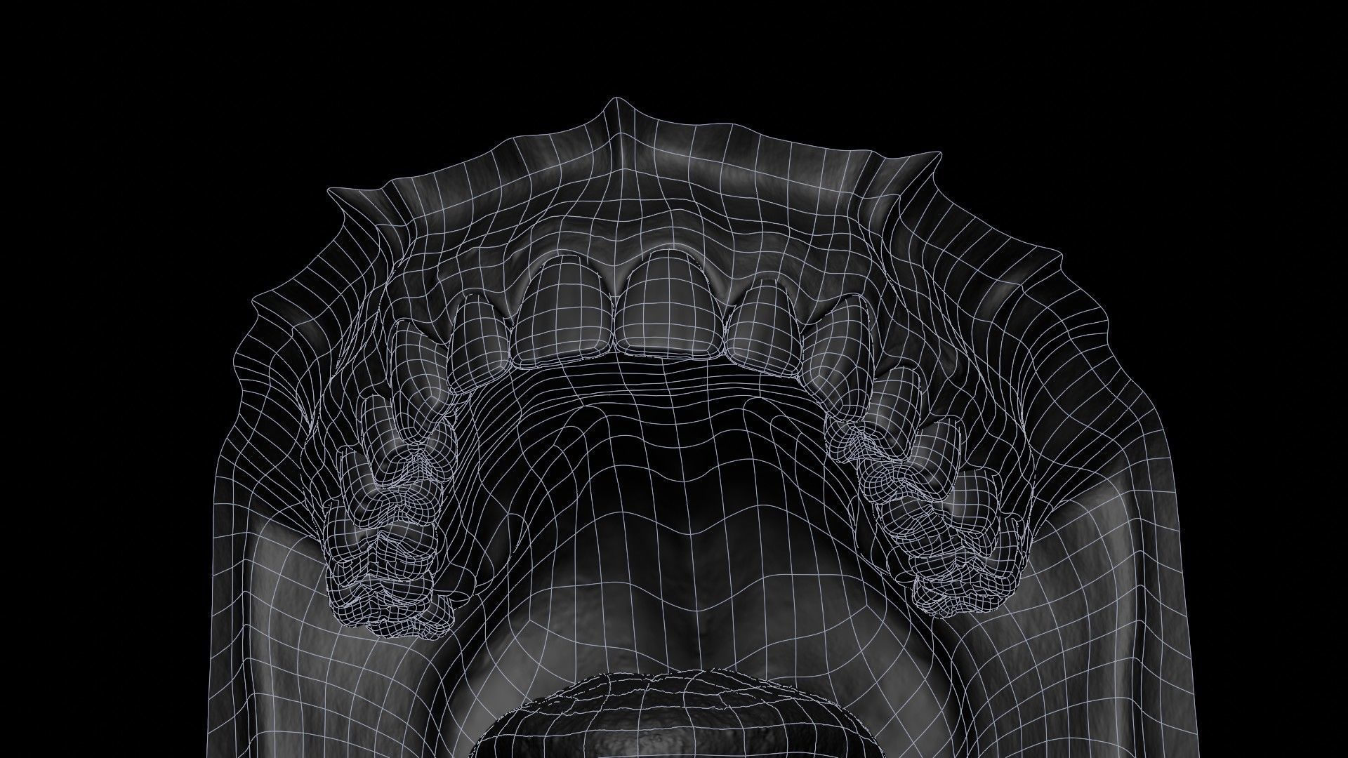 Photorealistic human mouth Low-poly 3D model_40