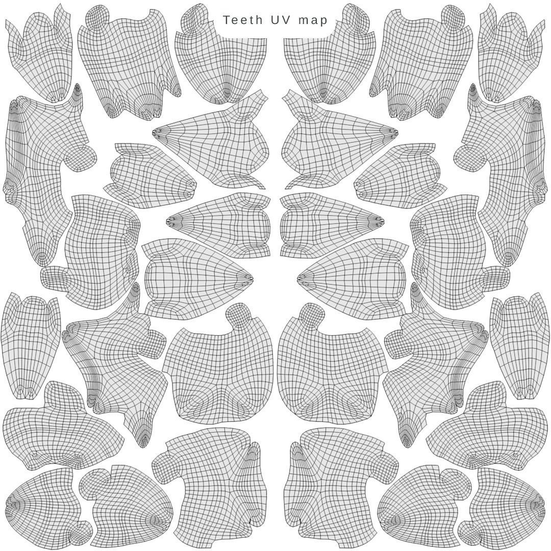 Photorealistic human mouth Low-poly 3D model_44