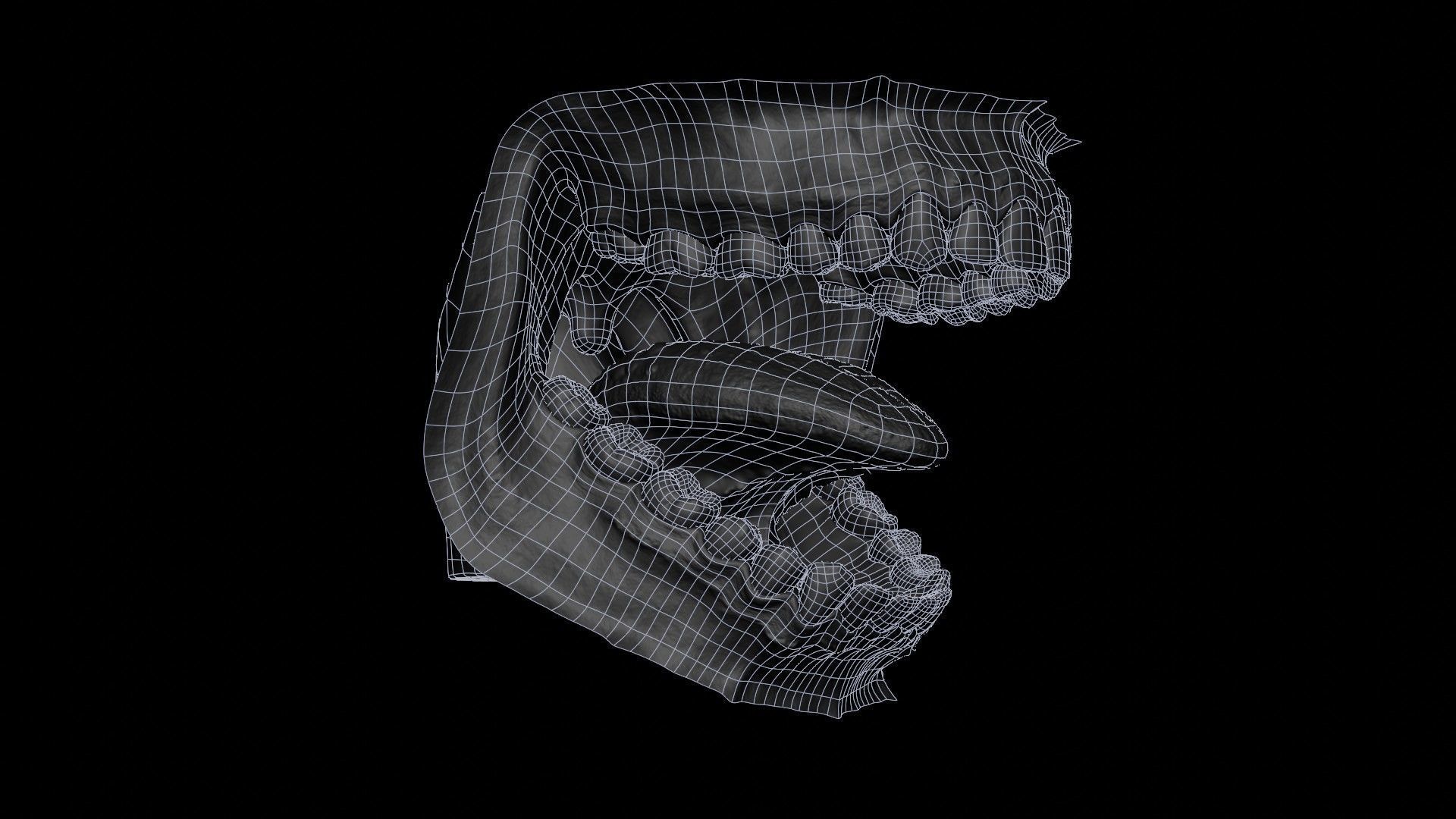 Photorealistic human mouth Low-poly 3D model_35