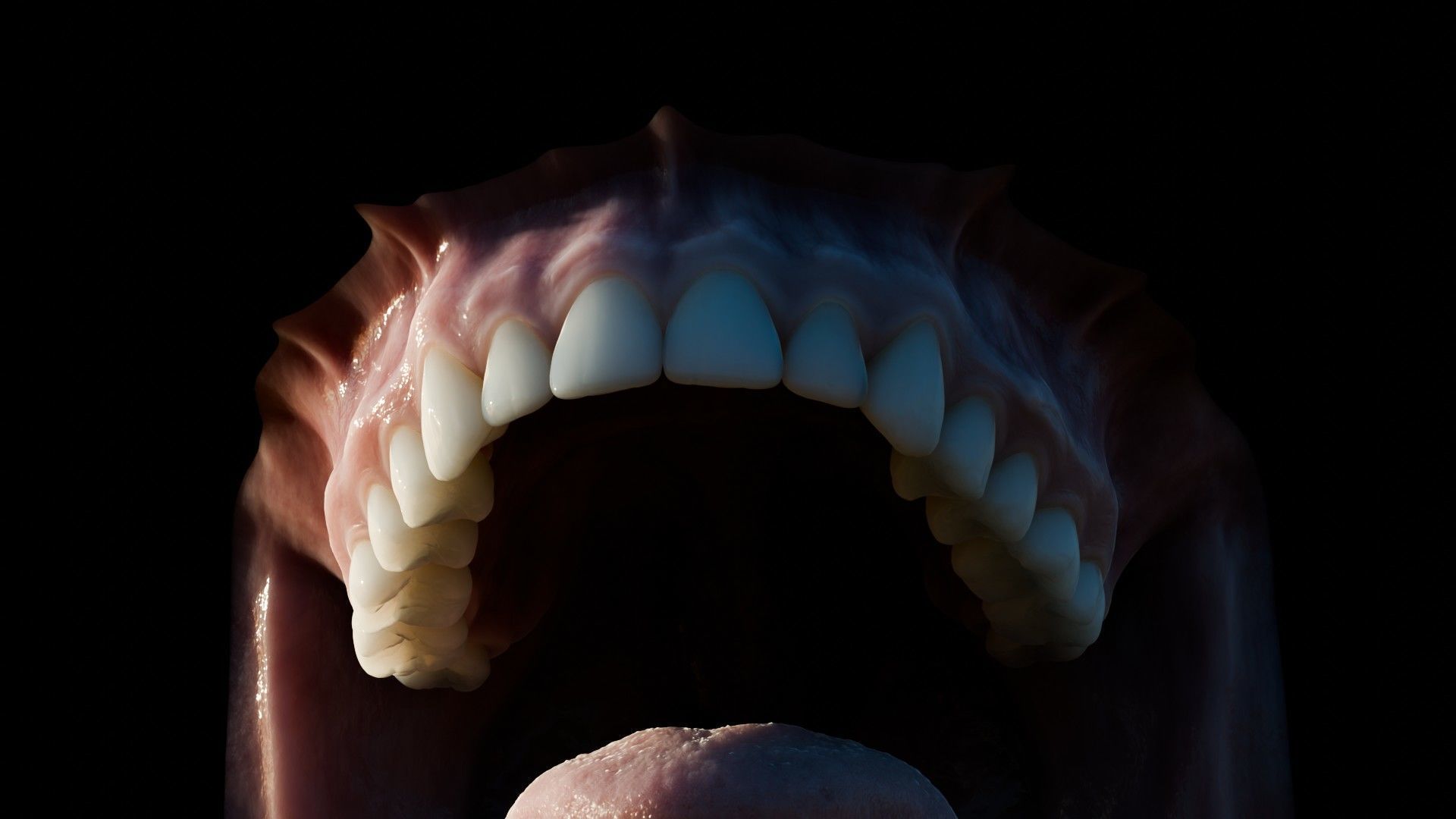 Photorealistic human mouth Low-poly 3D model_26