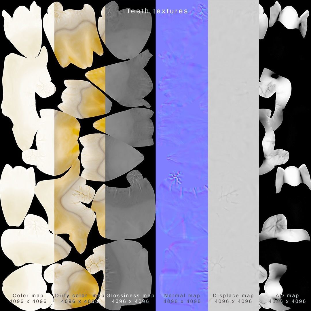 Photorealistic human mouth Low-poly 3D model_46