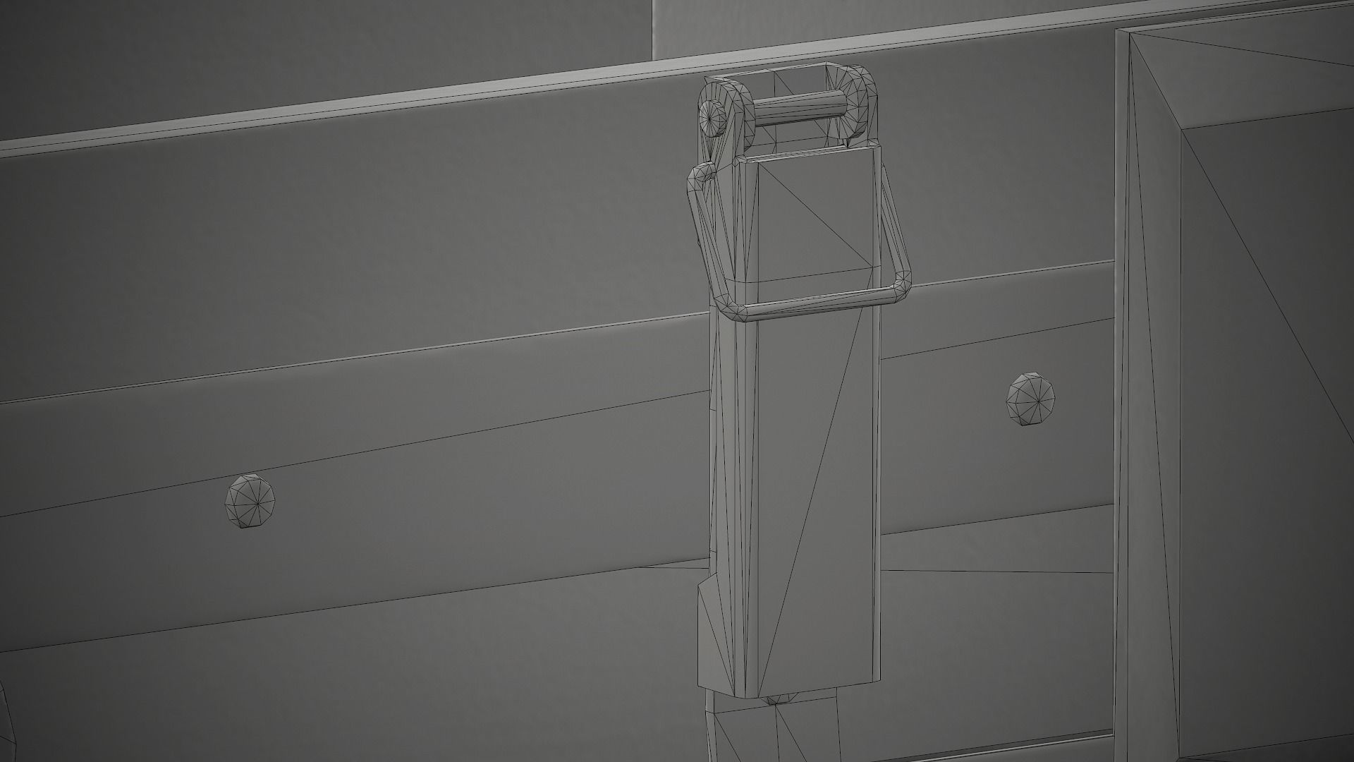 Old Wooden Weapon Case 1 PBR Game Ready Low-poly 3D model_31