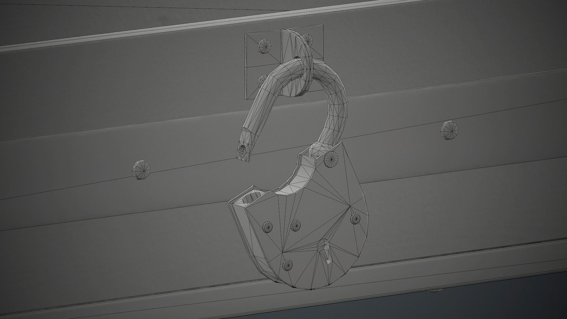 Old Wooden Weapon Case 1 PBR Game Ready Low-poly 3D model_30