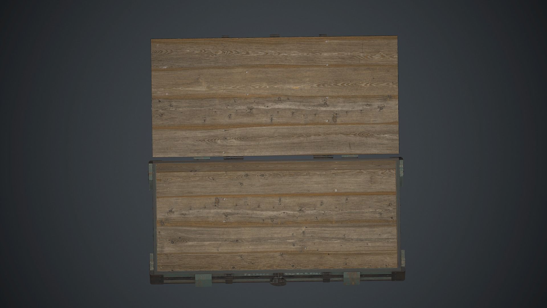 Old Wooden Weapon Case 1 PBR Game Ready Low-poly 3D model_22