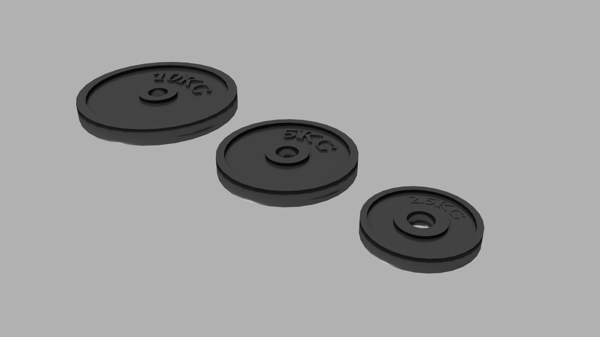 Home Gym Station and Free Weights Low-poly 3D model_10