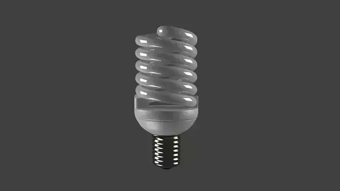 lamp bulb  spiral  helix light 3D model