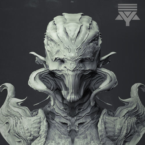 Demon - Alien Bust Highpoly 3D model 3D model