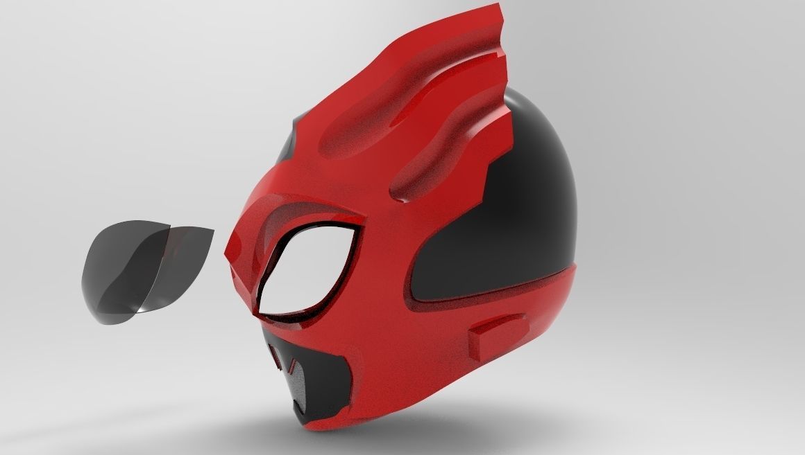 Psycho Rangers Helmet for 3D Printing  3D print model_9