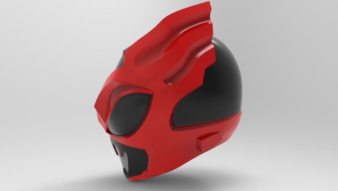 Psycho Rangers Helmet for 3D Printing  3D print model_7