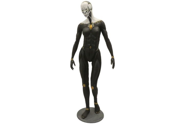 Biomechanical female robot 20cm 3D print model