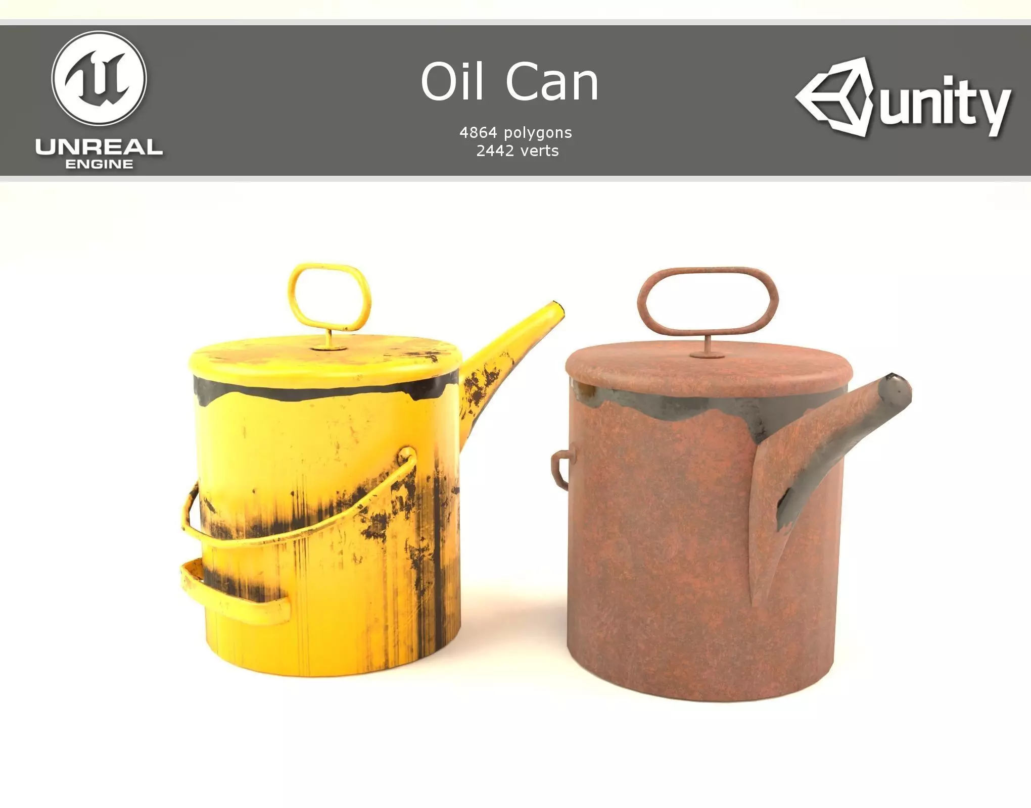 Oil can Low-poly 3D model_0
