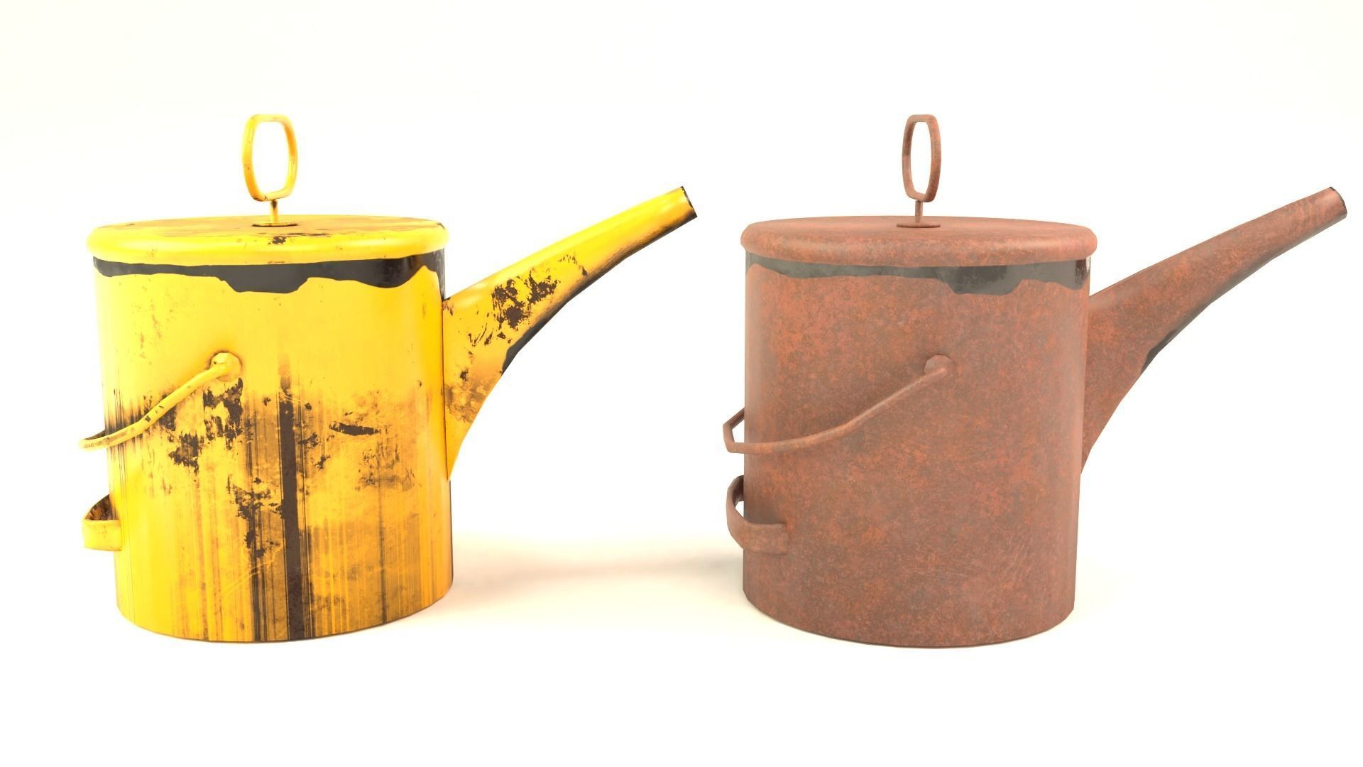 Oil can Low-poly 3D model_1