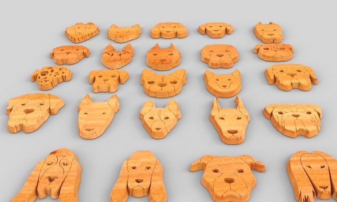 Sweet Dog Faces 3D print model