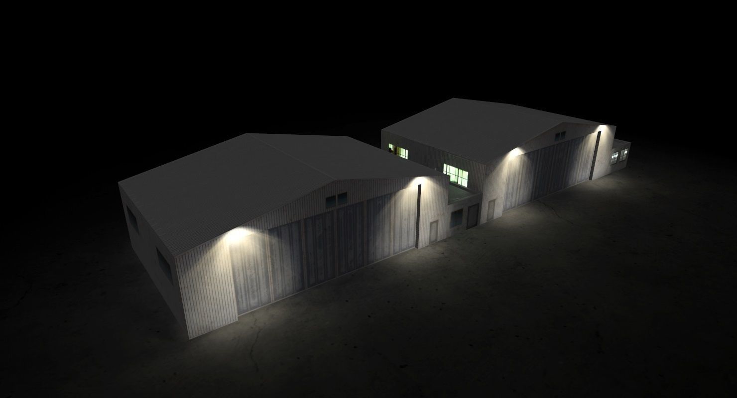 LHBP Hangar 2 Low-poly 3D model_7