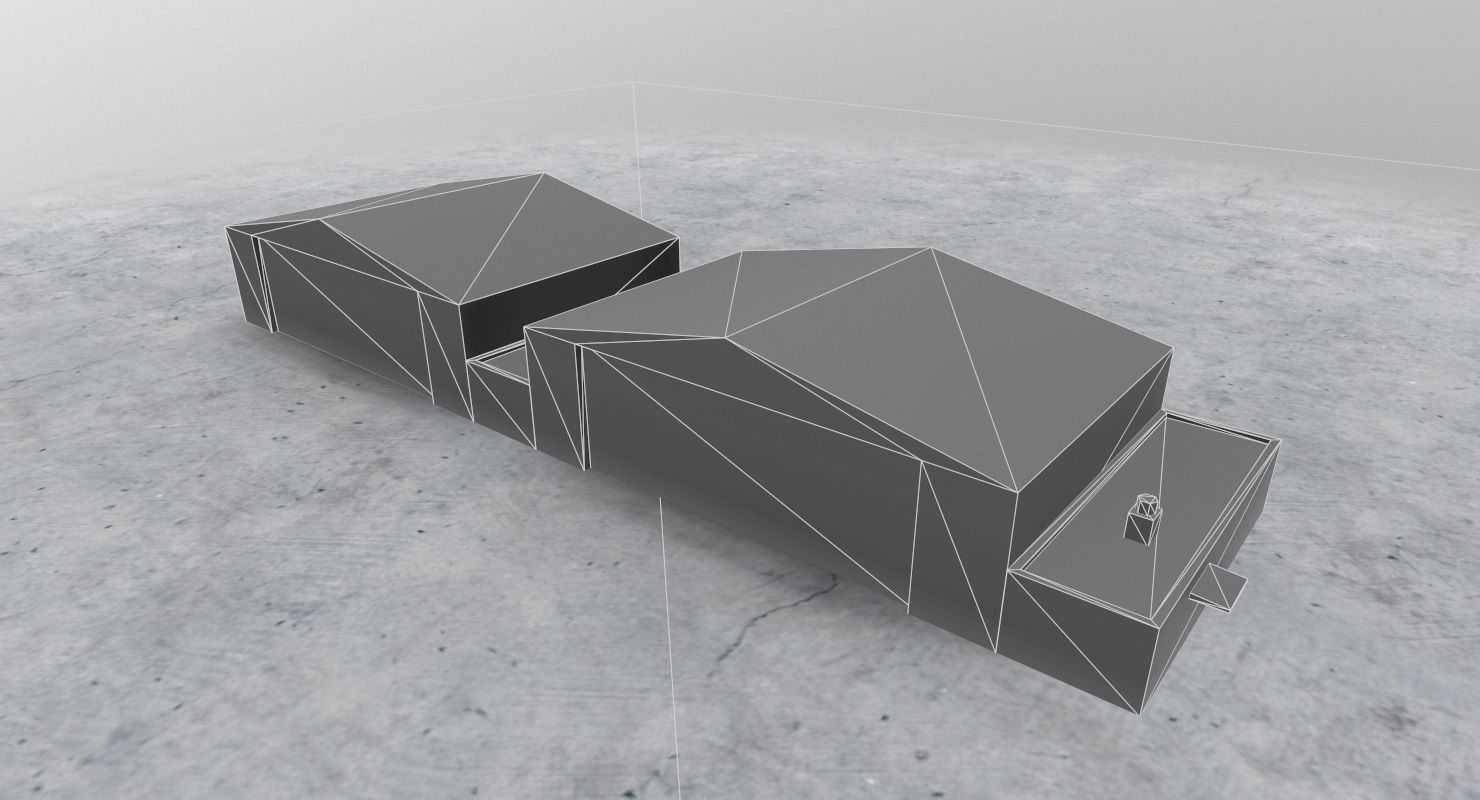 LHBP Hangar 2 Low-poly 3D model_9