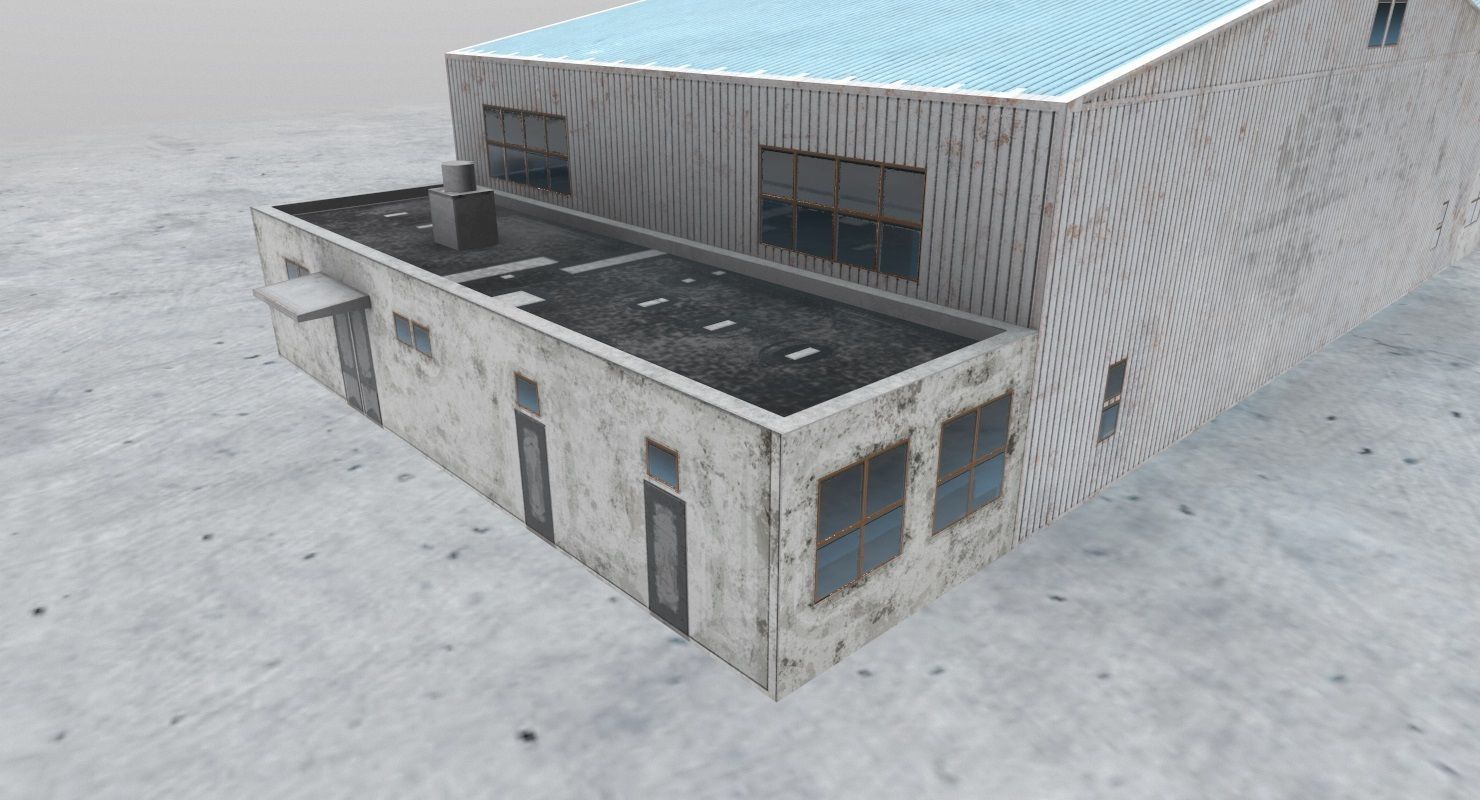 LHBP Hangar 2 Low-poly 3D model_3