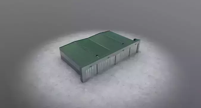 LHBP Hangar 3 Low-poly 3D model