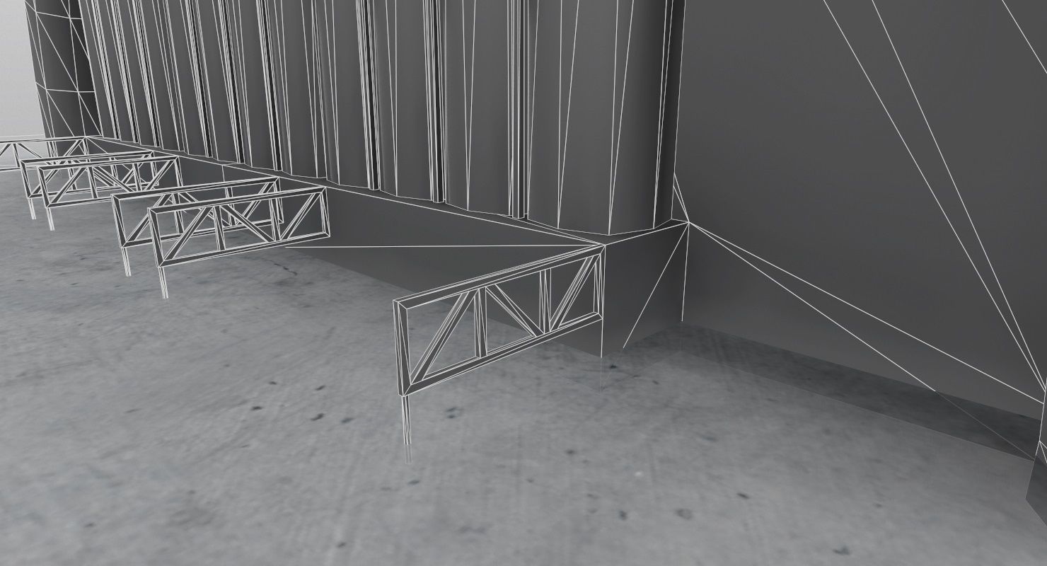 LHBP Hangar 5 Low-poly 3D model_9