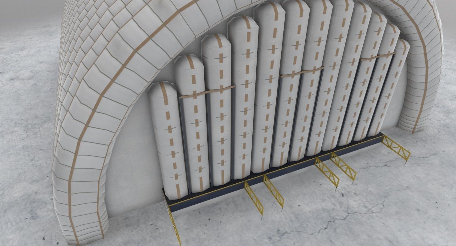 LHBP Hangar 5 Low-poly 3D model_2