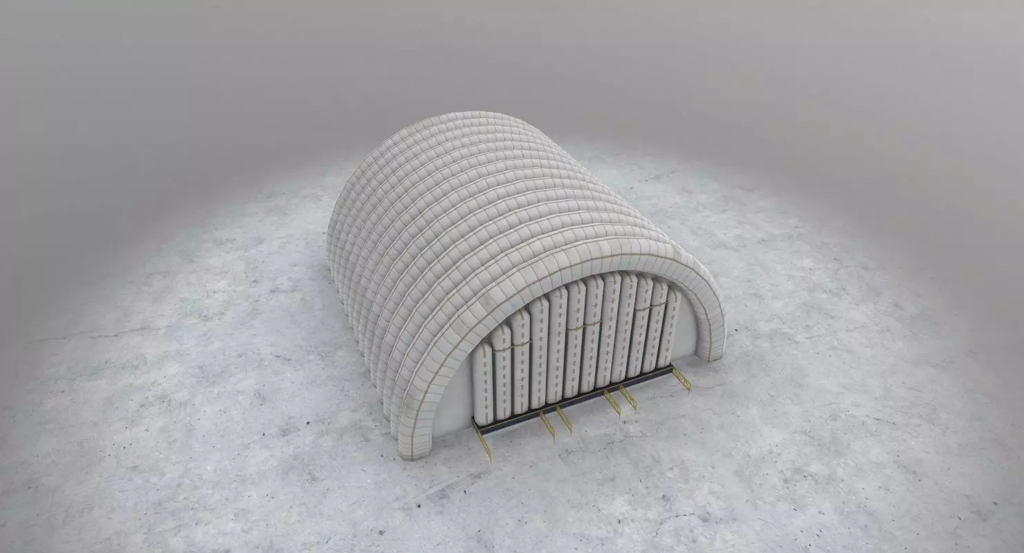 LHBP Hangar 5 Low-poly 3D model_0