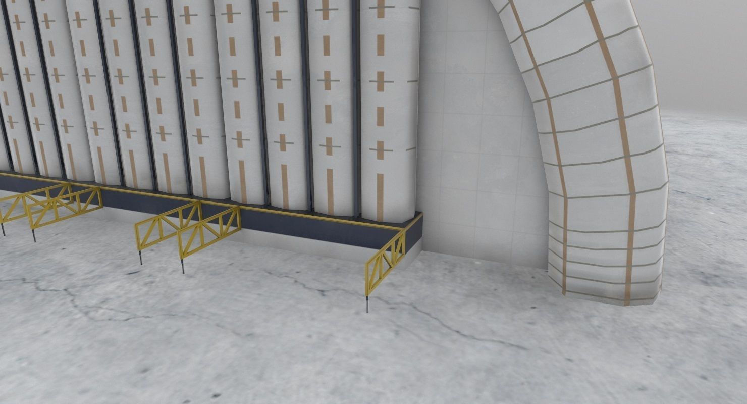 LHBP Hangar 5 Low-poly 3D model_1