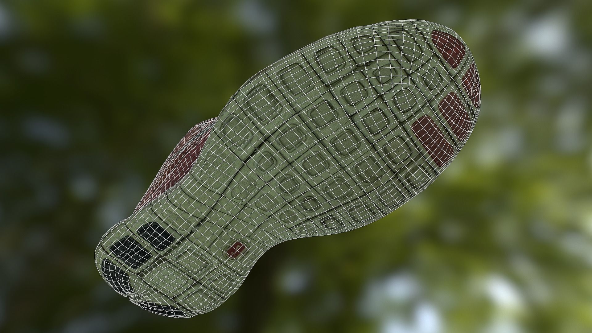Worn Nike Free Run 3 sneaker shoe low poly 3D model Low-poly 3D model_9