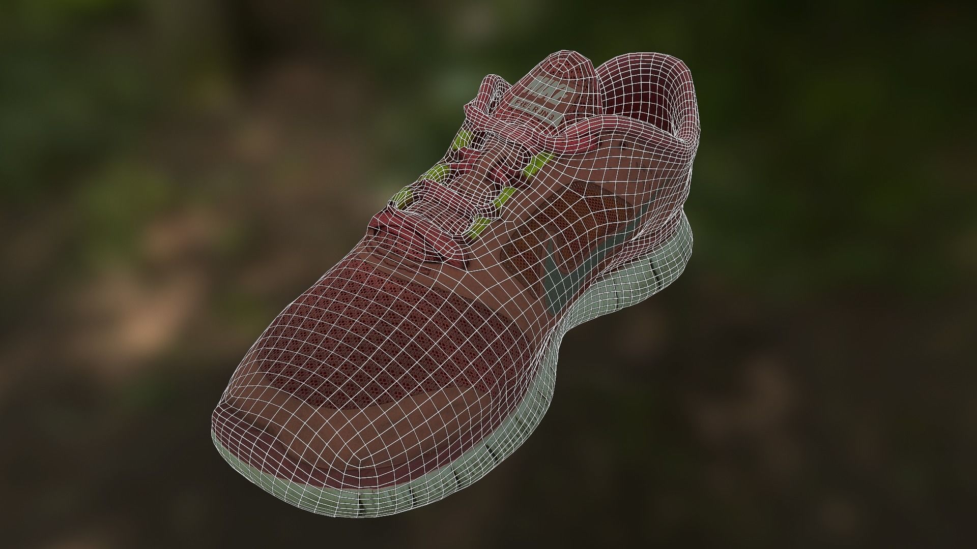 Worn Nike Free Run 3 sneaker shoe low poly 3D model Low-poly 3D model_5