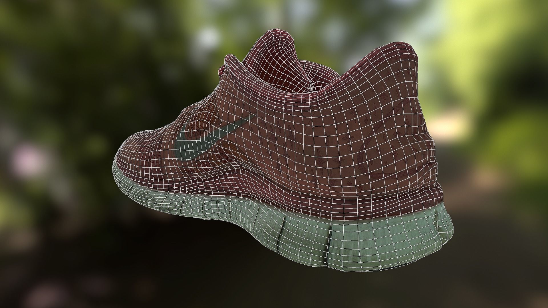 Worn Nike Free Run 3 sneaker shoe low poly 3D model Low-poly 3D model_8