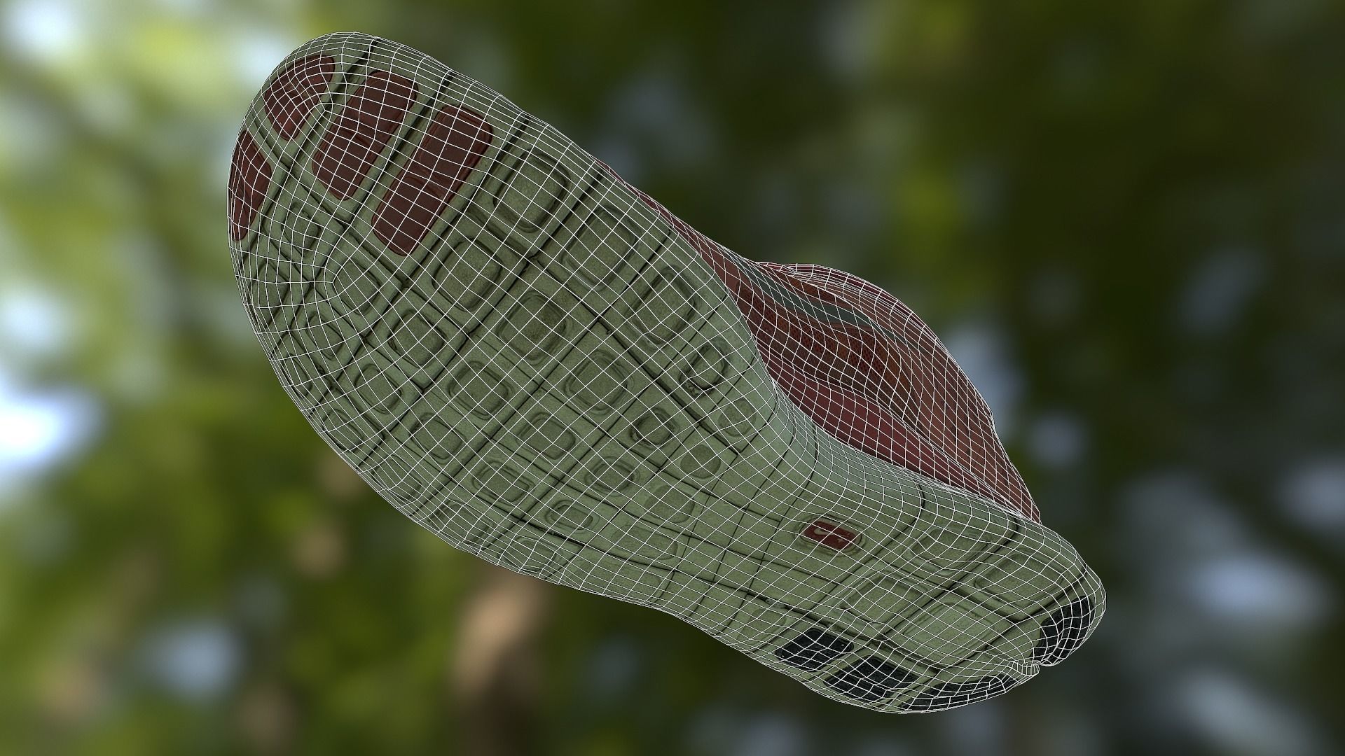 Worn Nike Free Run 3 sneaker shoe low poly 3D model Low-poly 3D model_10