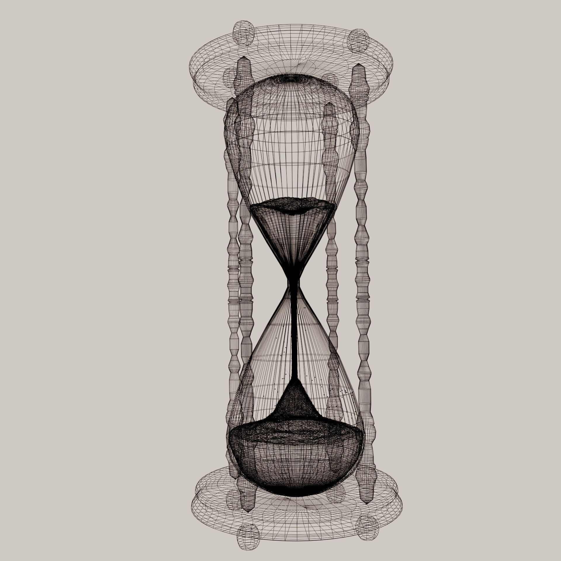 Hourglass Classic 3D model_1