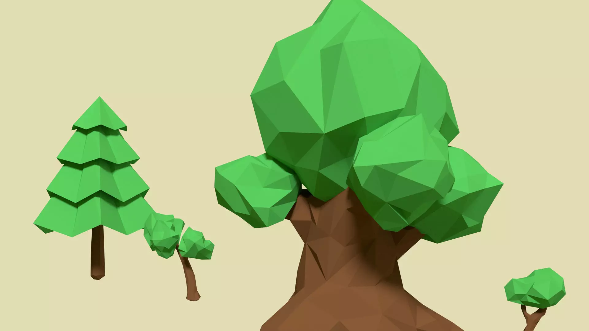 3D model Ultimate Low Poly Tree Pack - 50 Trees VR / AR / low-poly ...