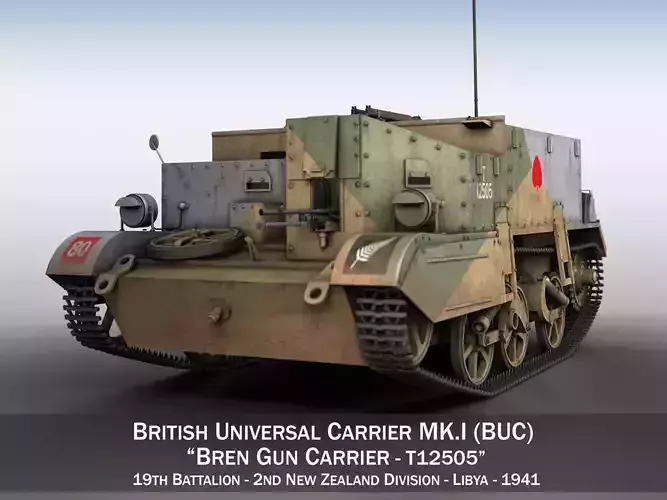 Bren Gun Carrier MK I - BUC - T12505 3D model