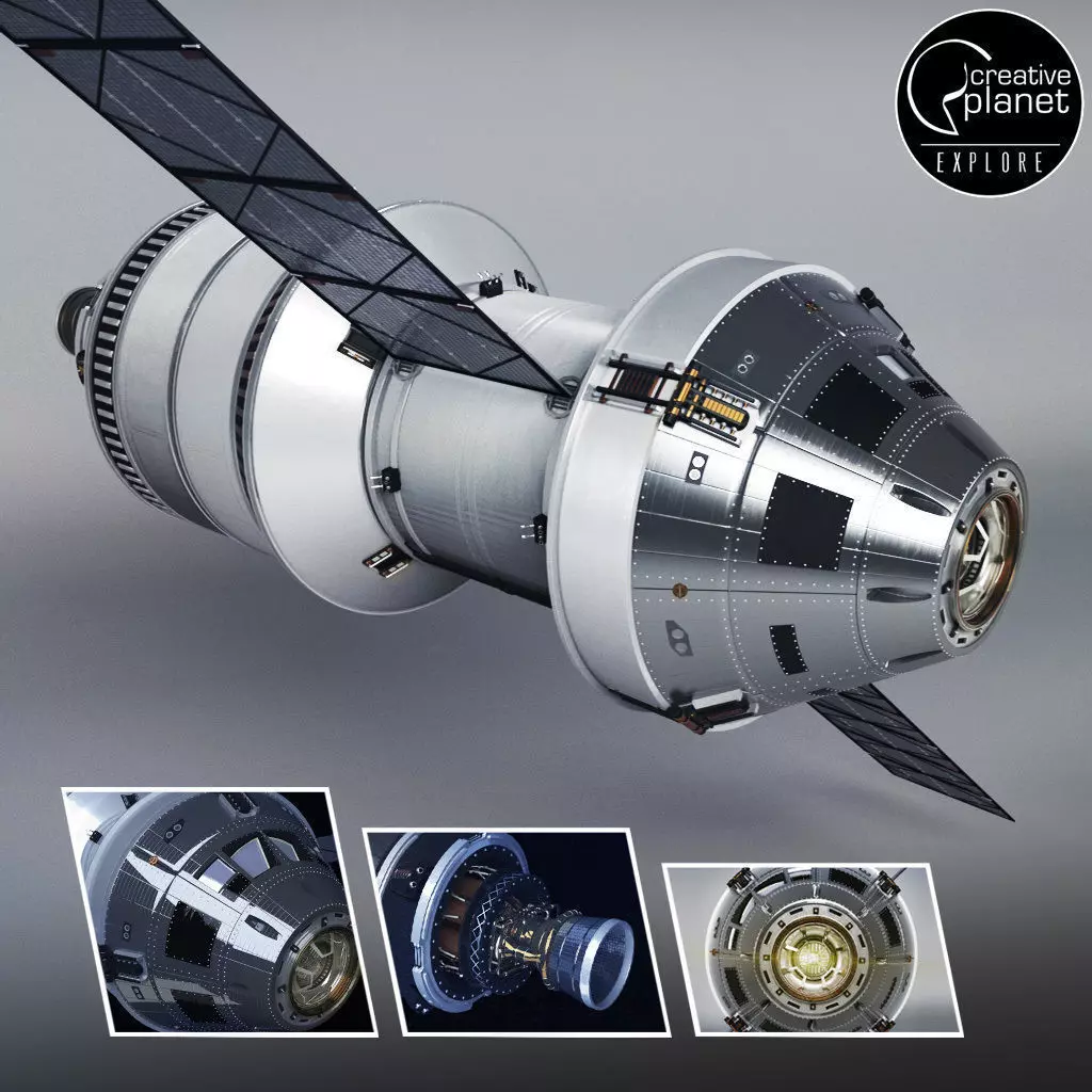 Spacecraft ship rocket 3D model