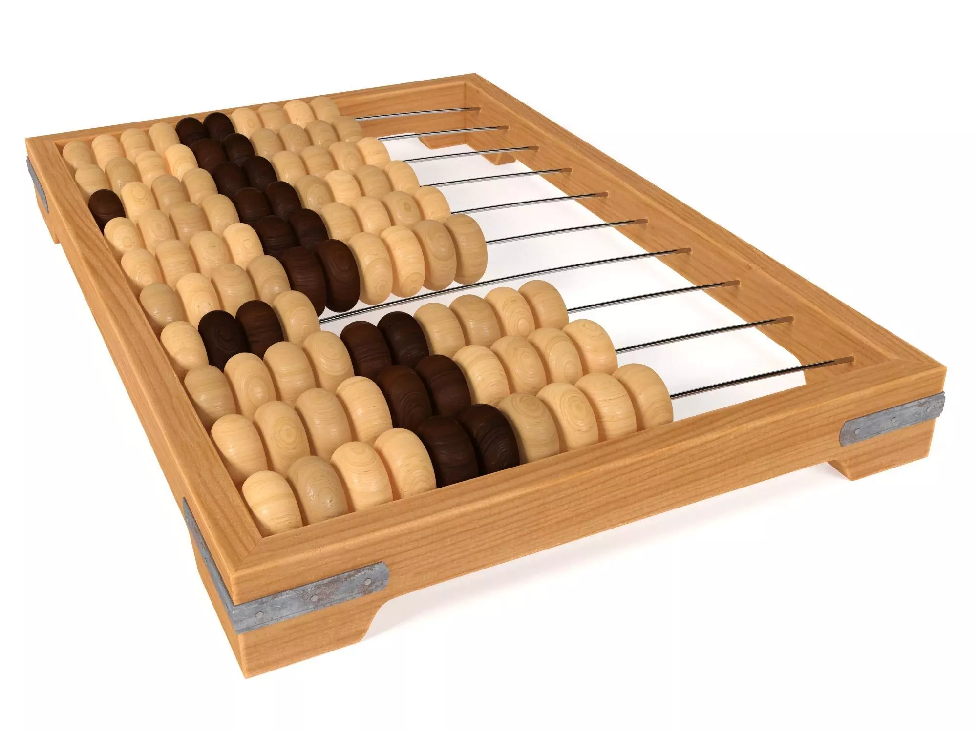 Abacus wooden 3D model_0
