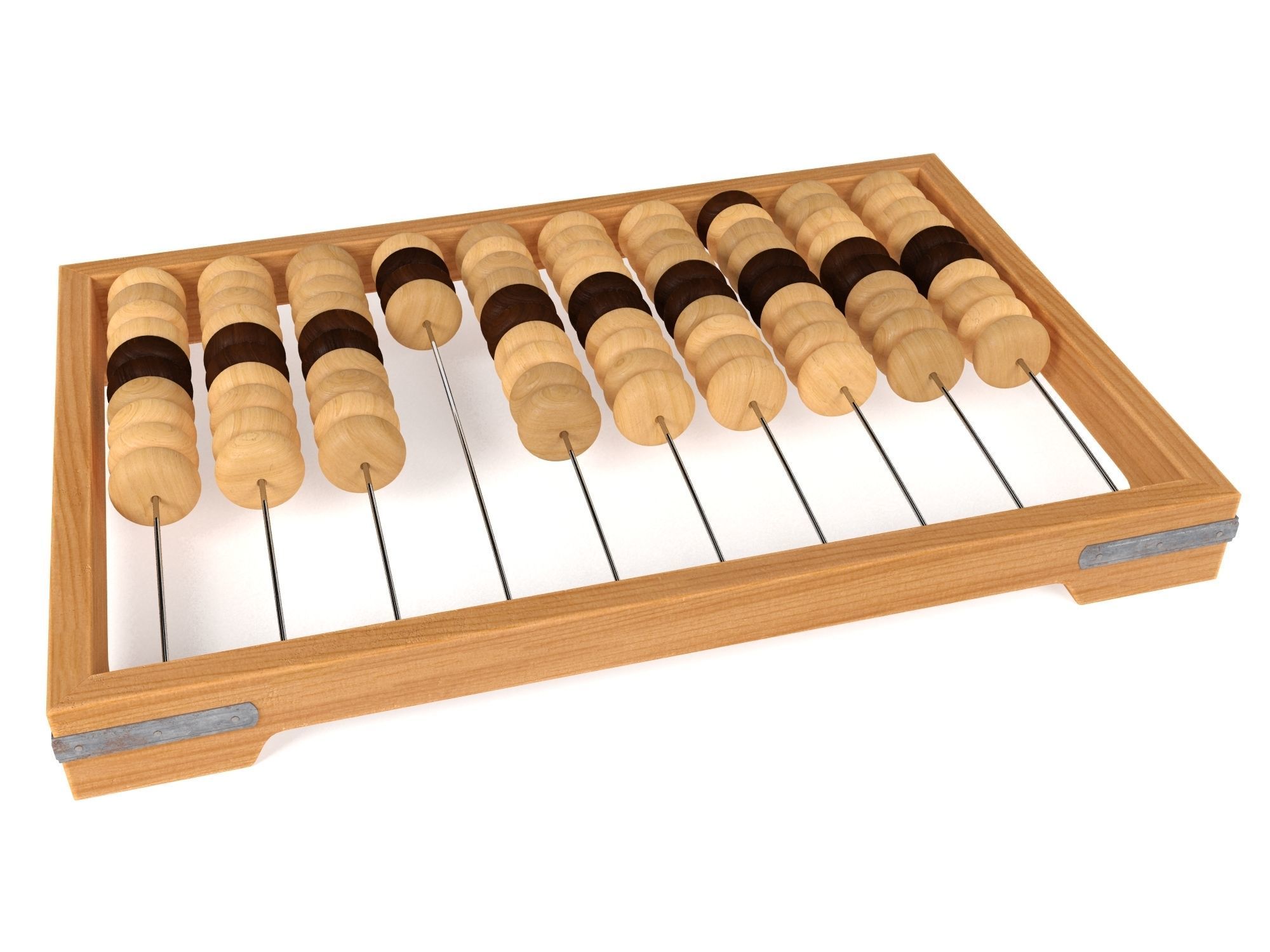 Abacus wooden 3D model_4