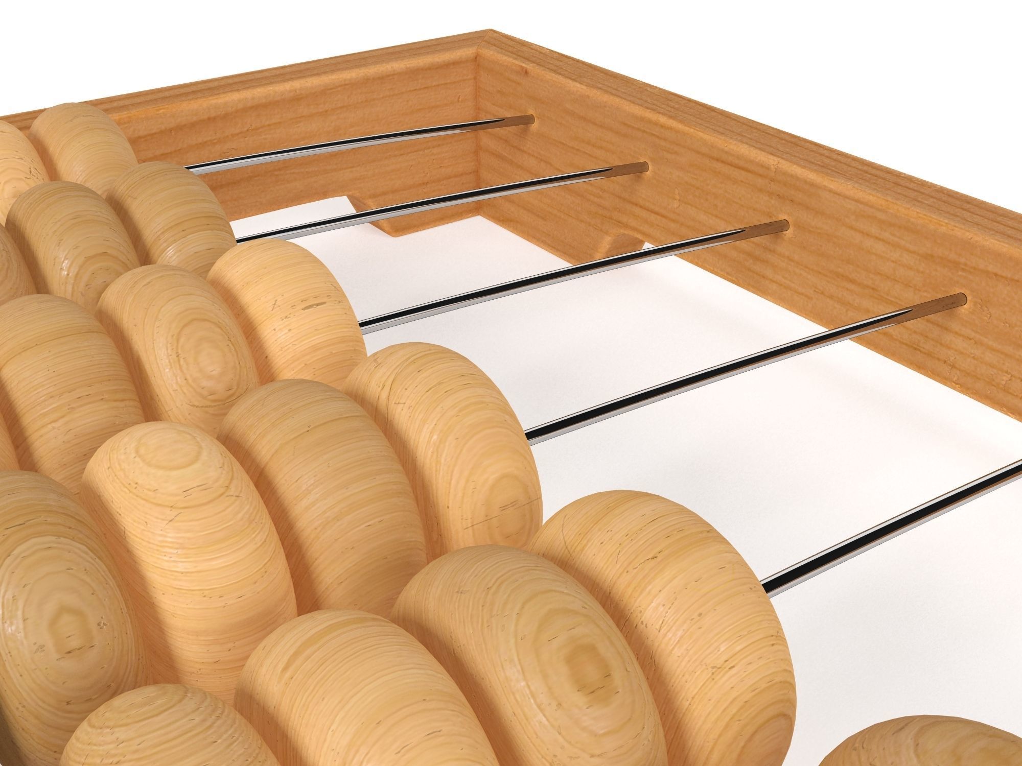 Abacus wooden 3D model_7