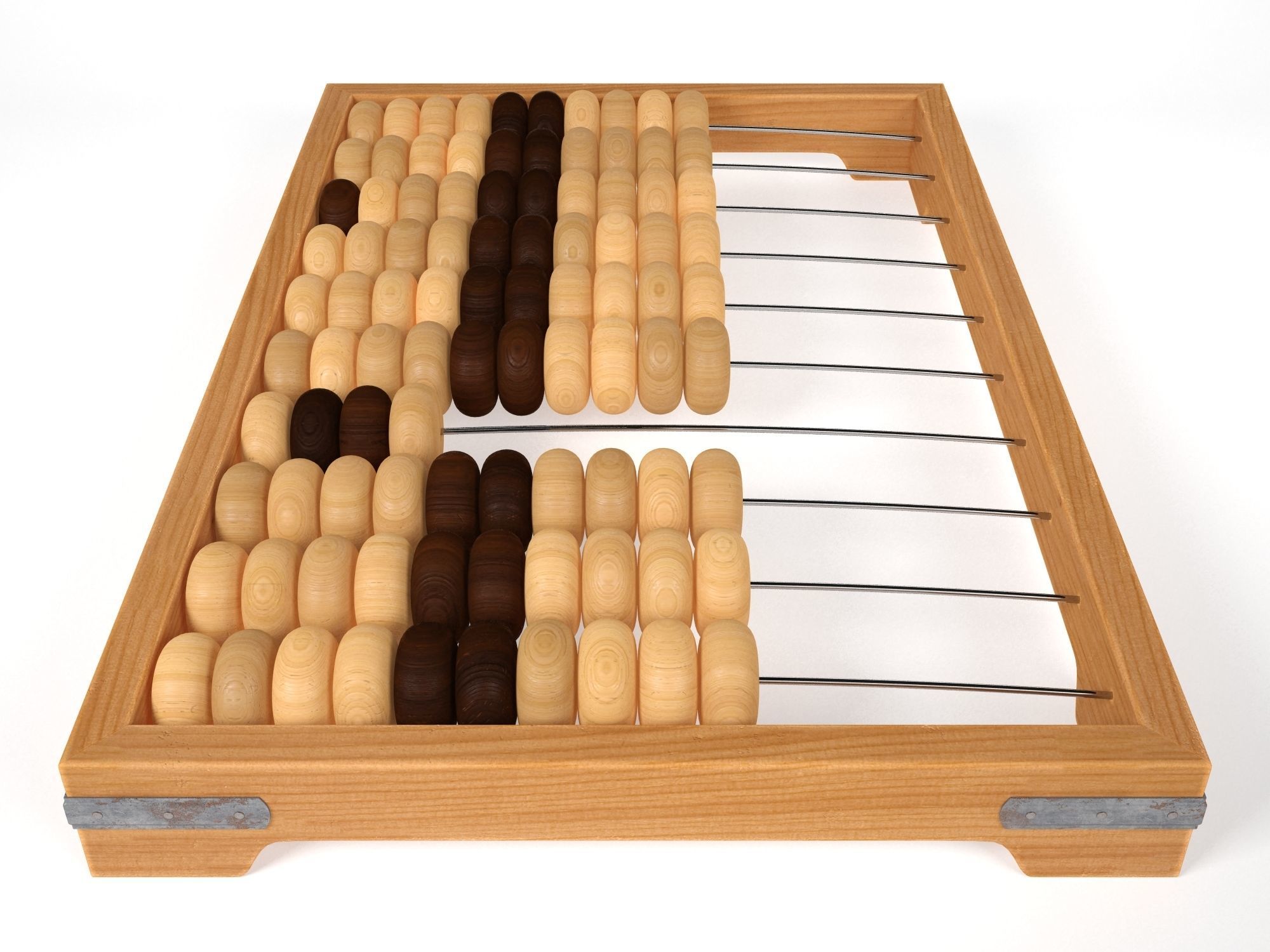 Abacus wooden 3D model_2