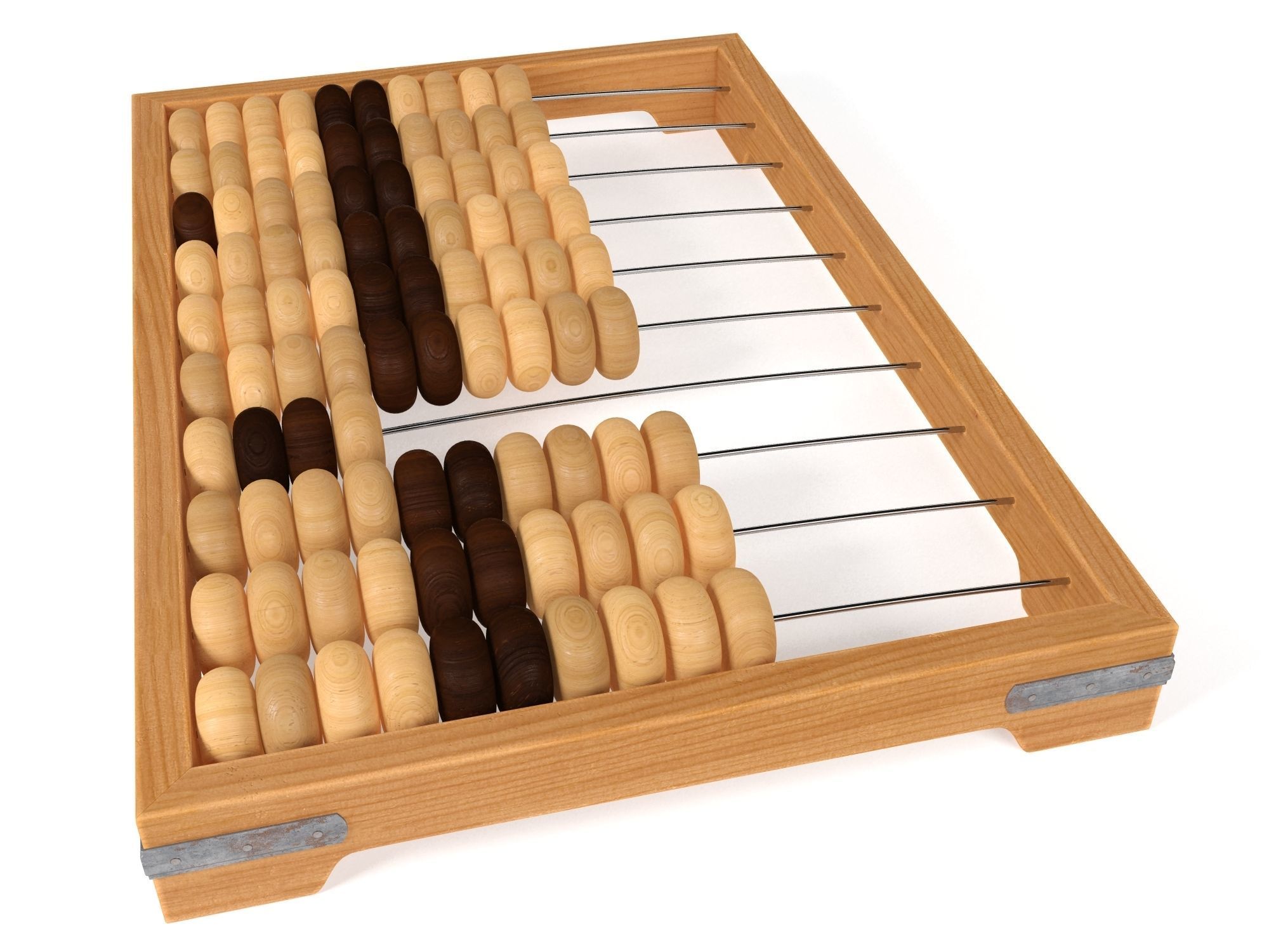 Abacus wooden 3D model_1