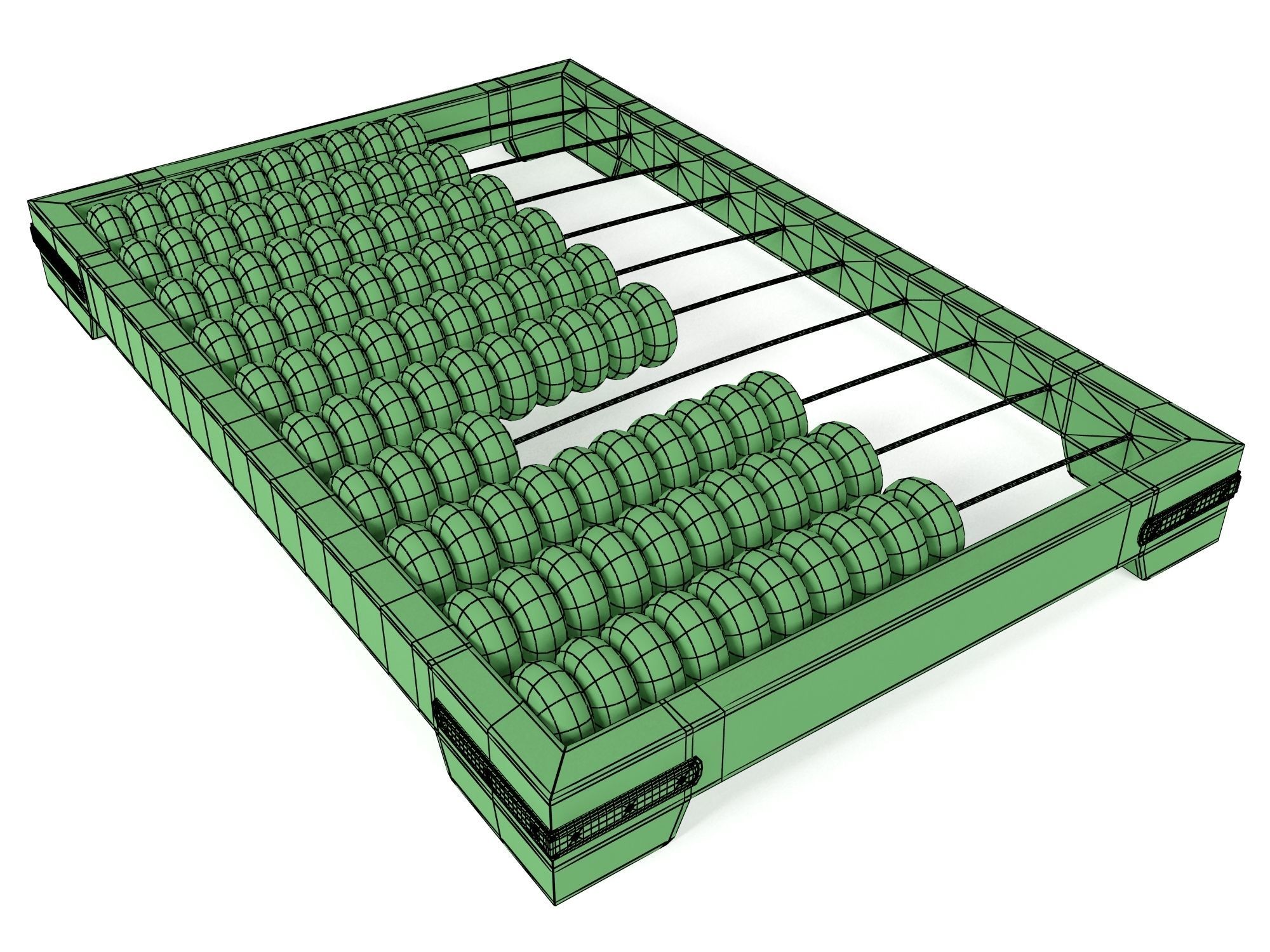 Abacus wooden 3D model_9