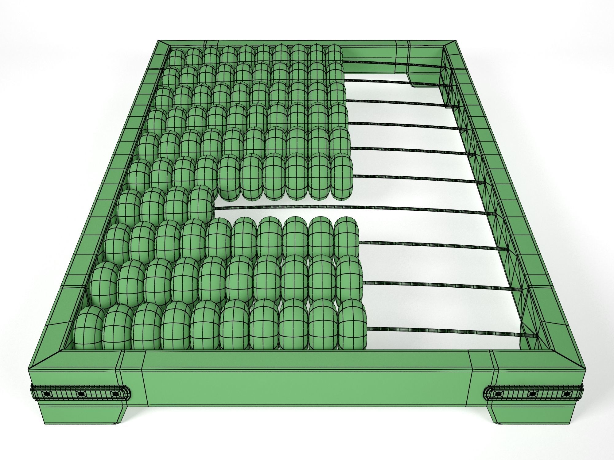 Abacus wooden 3D model_8