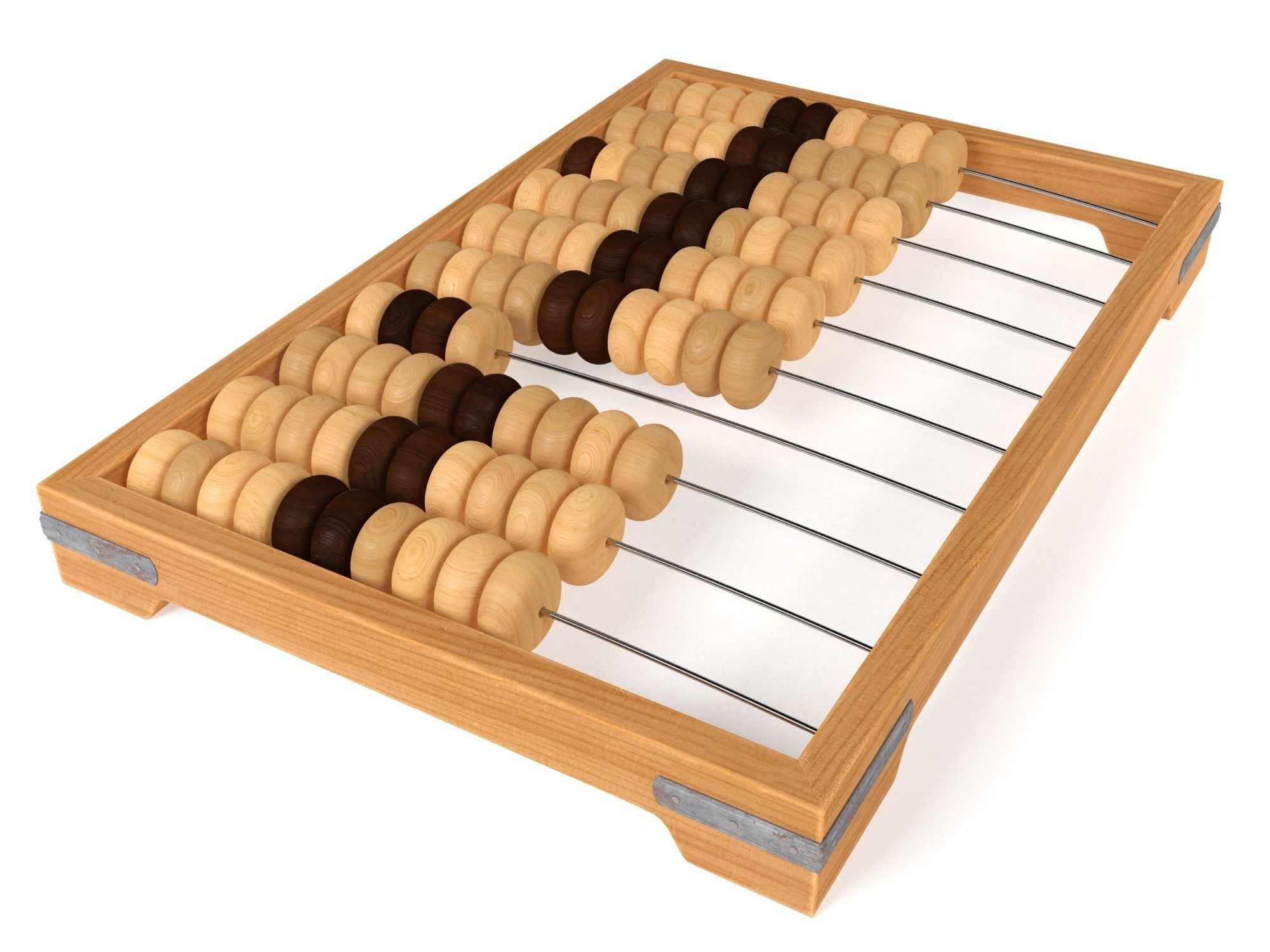 Abacus wooden 3D model_3