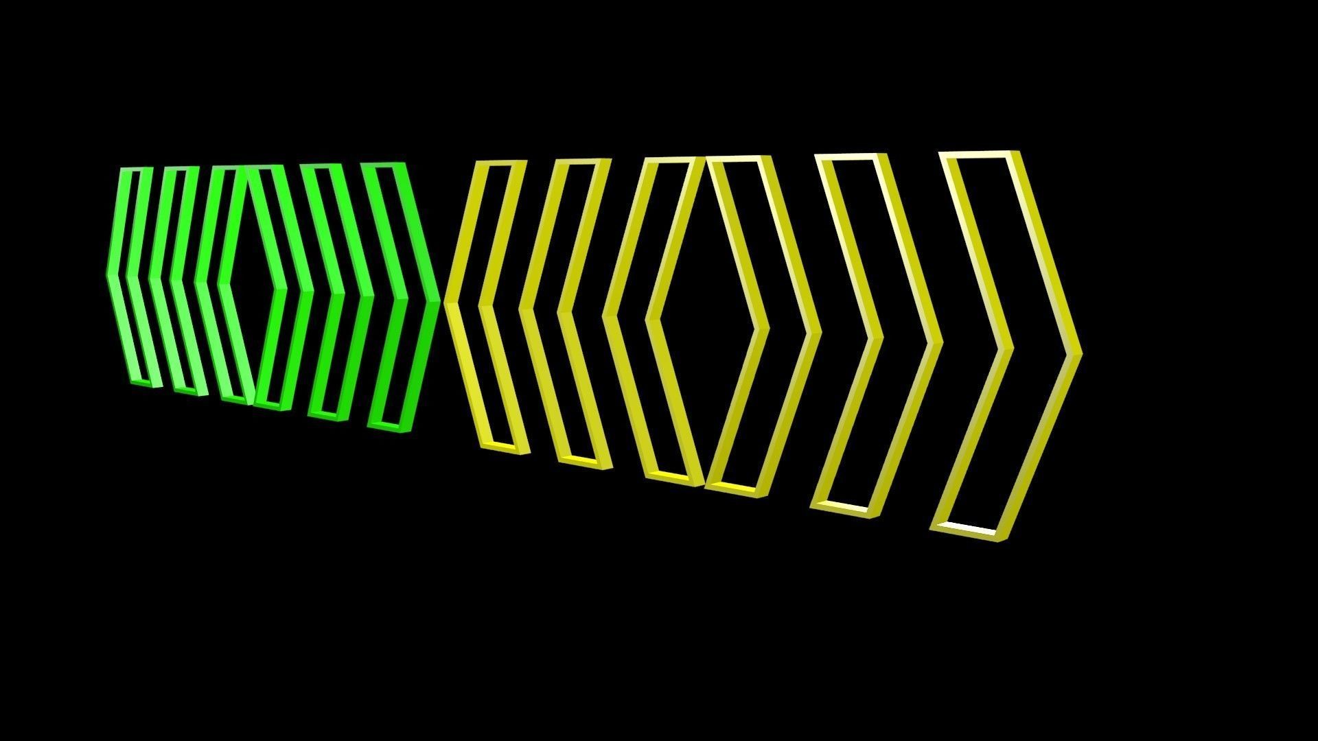 Low poly arrow 6 Low-poly 3D model_5