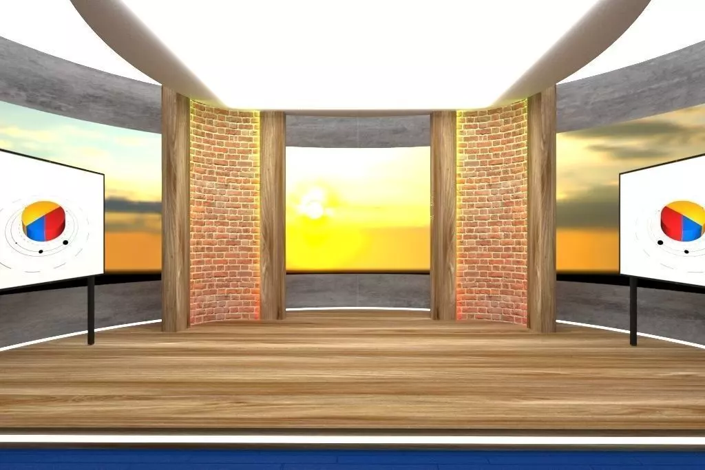 Sun Virtual Studio Circle TV Panel 3D model_0