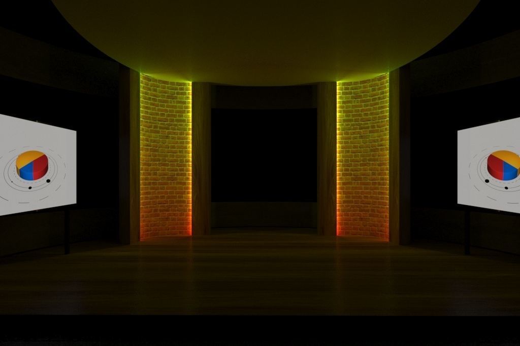 Sun Virtual Studio Circle TV Panel 3D model_1